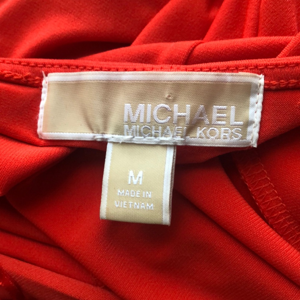 Women, Dress, Michael Kors, Medium,  Apricot (Deep bright orange) - Picture 5 of 13